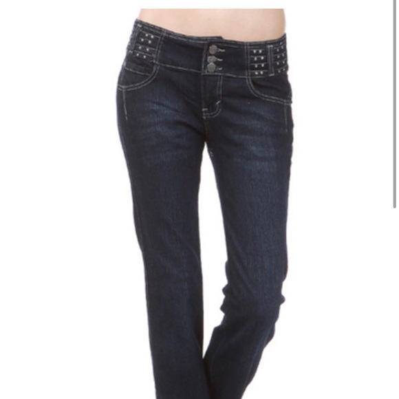 ♥️SALE♥️Boot Cut Jeans w/ Silver Studs - Picture 5 of 9